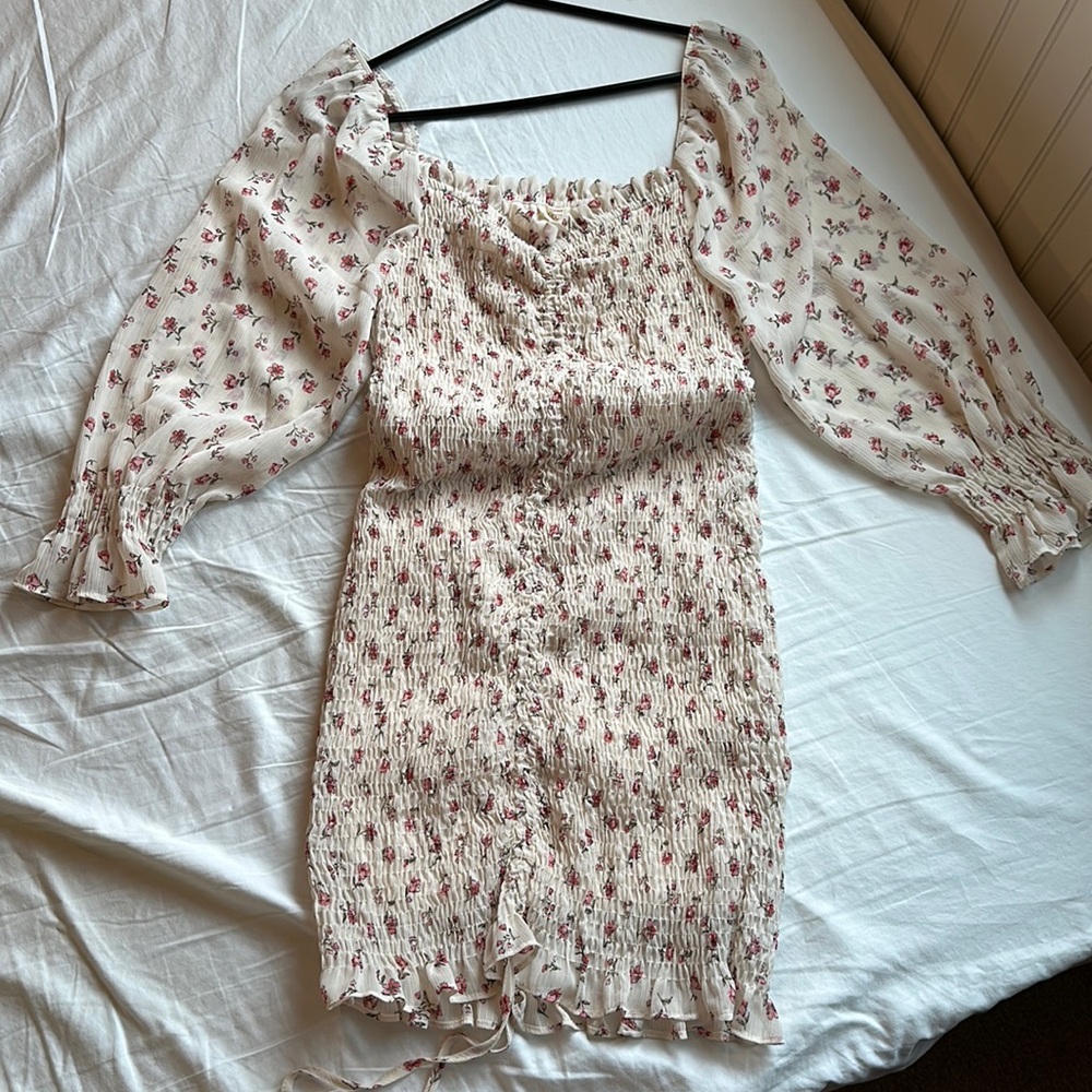 Ruched body-con dress